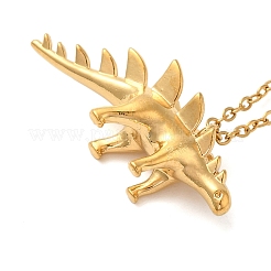 Collane con ciondolo in ottone a forma di dinosauro&nbsp;NJEW-B114-01G-01