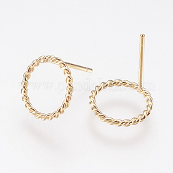 Длинные латунные серьги из латуни&nbsp;KK-K227-058G-NF