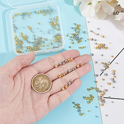 400 шт. 8-цветные латунные разделительные бусины для стоек&nbsp;FIND-UN0004-40