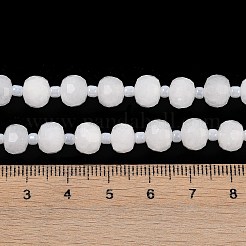 Бусины из натурального белого нефрита&nbsp;G-H057-A22-07