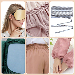 Cordon élastique plat en polyester&nbsp;OCOR-WH0085-06A