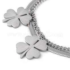 Не тускнеющая нержавеющая сталь 304двухслойный многорядный браслет&nbsp;STAS-Z055-03P