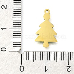 Pendenti in acciaio inossidabile smaltato 304 placcato ionico a tema natalizio (ip)&nbsp;STAS-B075-36G-03