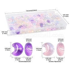 100 шт. 12 вида прозрачных стеклянных бусин для выпечки&nbsp;DGLA-FS0001-26