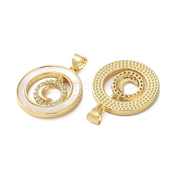 Colgante micropavé cubic zirconia de latón&nbsp;KK-U070-02F-G