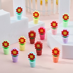 16pcs 8 couleurs perles de silicone&nbsp;SIL-SZ0003-26C