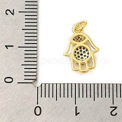 Colgantes y dijes de circonita cúbica micro pavé de latón bañado en oro real de 18k&nbsp;KK-S396-01J