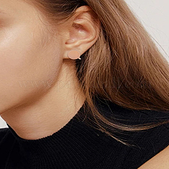 2 шт. серьги-клипсы из нержавеющей стали&nbsp;EJEW-LP0007-046RG