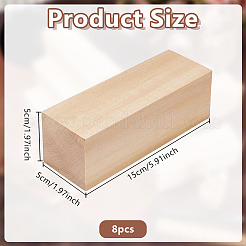 8 Stück unbehandelter Holzbastelblock&nbsp;WOOD-OC0004-45