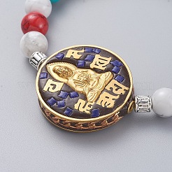 Thème bouddhiste bracelets extensibles guan yin&nbsp;BJEW-JB04873
