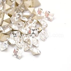 Cabochon di strass con punta in vetro k9&nbsp;RGLA-A001-6x6x4mm-M