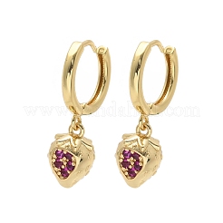 Ottone zirconi Orecchini a cerchio&nbsp;EJEW-Q015-01G-E