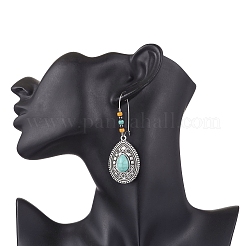 Серьги-подвески в форме капли из сплава&nbsp;EJEW-JE06443