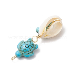 4 шт. 4 стиля подвески из натуральной ракушки каури и морской звезды&nbsp;PALLOY-JF03934-02