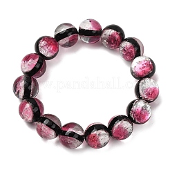 Braccialetti elasticizzati rotondi in vetro con lamina luminosa da 14 mm&nbsp;LA-CBA41F9-01C