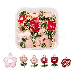 36 шт. 6 стильные подвески из светлого золотого сплава с эмалью&nbsp;ENAM-LS0001-71