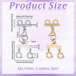 2 шт. 2-х цветный удлинитель цепи из нержавеющей стали&nbsp;FIND-GO0004-17B