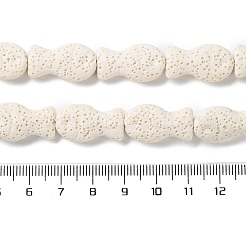 Нити бусин из натуральной лавы&nbsp;G-O126-01A-10