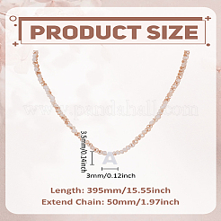 1 шт. ожерелье из стеклянных бусин-ронделей&nbsp;NJEW-LP0007-23A