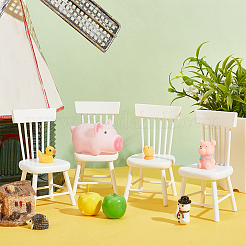 Мини деревянные стулья&nbsp;AJEW-WH0041-76A