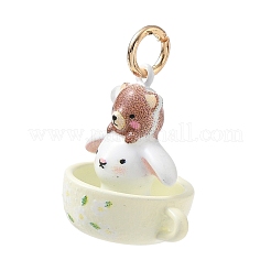 Pendentifs en laiton peints à la bombe et imprimés aux UV&nbsp;KK-CBA6775-01C