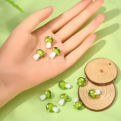 10шт грибные бусины лэмпворк ручной работы&nbsp;LAMP-YW0001-08A