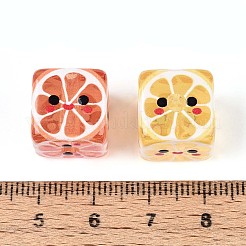 Печатные прозрачные акриловые бусины TACR-T028-75M