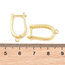 Fornituras de pendientes de aro de circonio cúbico de micro latón pavimenta&nbsp;CU-CBAB5B4-09G