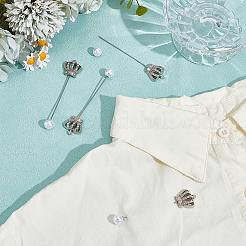 4 шт. брошь-булавка для лацкана со стразами в виде короны&nbsp;JEWB-PH0001-44P