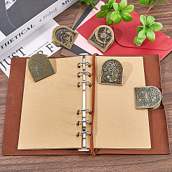 2 пакетик декоративных зажимов для бумаг из цинкового сплава в тибетском стиле&nbsp;FIND-CP0003-18A