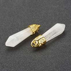 Bullet colgantes de cristal de cuarzo natural puntiagudos&nbsp;G-E332-C28-G