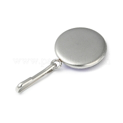 Плоский круглый брелок из смолы с рыбьей чешуей русалки&nbsp;HJEW-JM01279-03