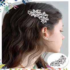 2 шт. заколки для волос из цветочного сплава со стразами для женщин и девочек&nbsp;MRMJ-LP0001-02