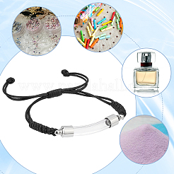 6 Stück 6-farbiges Glasrohr-Urnen-Gliederarmband-Set&nbsp;BJEW-AB00005