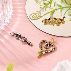 3шт 3 стиля латунные подвески с микропаве и кубическим цирконием&nbsp;KK-TA0002-19