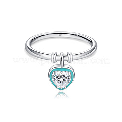 925 перстень из стерлингового серебра с кубическими цирконами и эмалью&nbsp;FS-WG58235-05