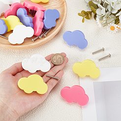 16 шт. двухцветные ручки-скобы для ящиков из синтетического каучука&nbsp;AJEW-NB0008-11