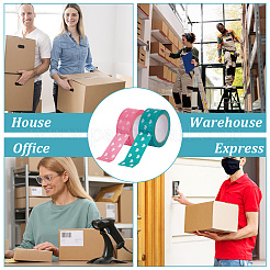 2 рулон двухцветной самоклеящейся упаковочной ленты БОПП&nbsp;AJEW-GO0001-98