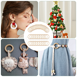 Необработанные деревянные соединительные кольца&nbsp;WOOD-NB0001-98A