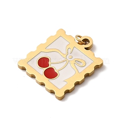 Подвески из нержавеющей стали 304 с эмалью&nbsp;STAS-B093-10G-03