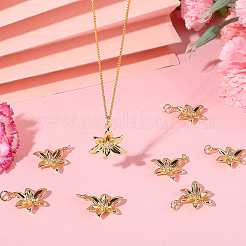 8 шт. Покрытие стойки латунь микропаве прозрачные подвески из кубического циркония&nbsp;KK-BBC0021-87