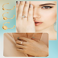 3 шт. 3 стиля 201 нержавеющая сталь манжета кольца настройки&nbsp;FIND-LP0001-07G