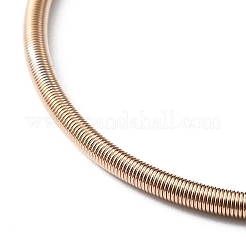 Браслет из стальной проволоки с круглой змеиной цепочкой&nbsp;BJEW-WH0018-10B-01