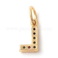 Breloques en laiton zircon cubique micro pavé&nbsp;LS-ZIRC-F092-01-L