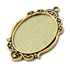 Colgante de estilo tibetano cabochon ajustes&nbsp;TIBEP-A22962-AG-LF