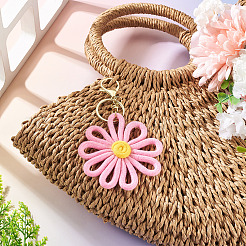 Porte-clés fleurs en polyester&nbsp;KEYC-TAC00065-03
