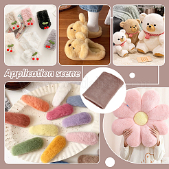 Tissu polyester en peluche imitation lapin super doux&nbsp;DIY-BC0017-37F