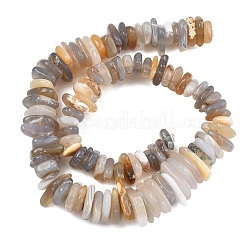 Серые натуральные бусины из агата &nbsp;G-A302-A02-01