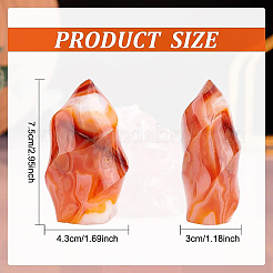 Украшение дисплея факела натурального красного агата&nbsp;DJEW-WH0038-49