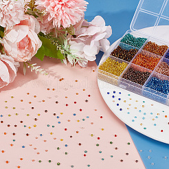 15 цветные стеклянные бусины SEED-HY0001-15A